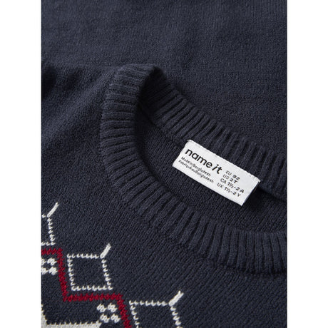 Name It Navy Blazer Nmmrissi Ls Loose Knit Cot