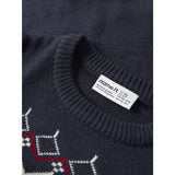 Name It Navy Blazer Nmmrissi Ls Loose Knit Cot