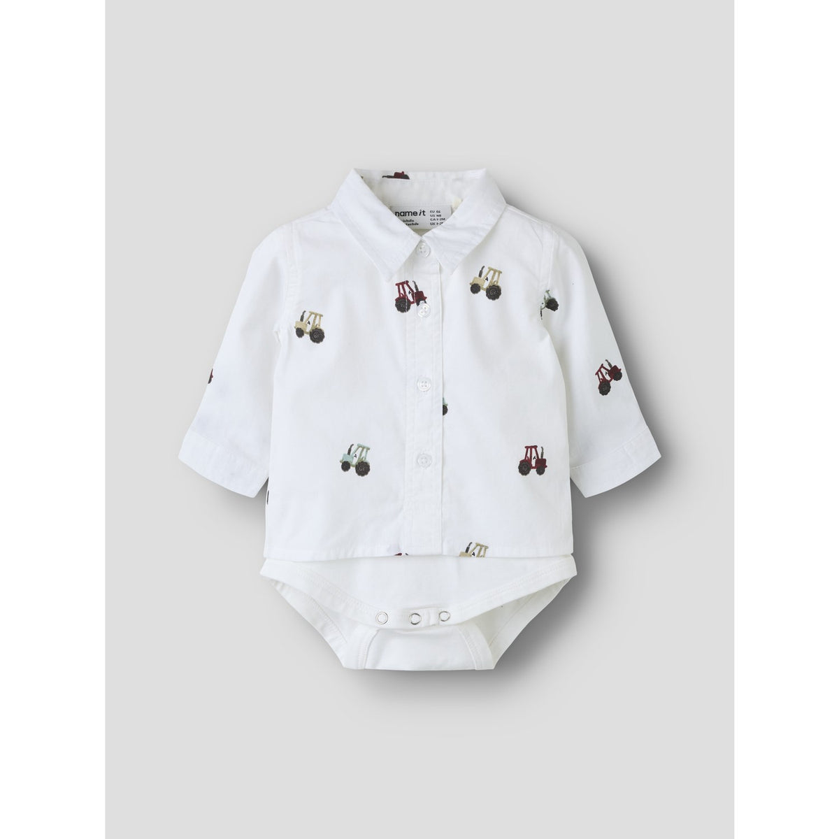 Name It Bright White Nbmractor Ls Bodyshirt