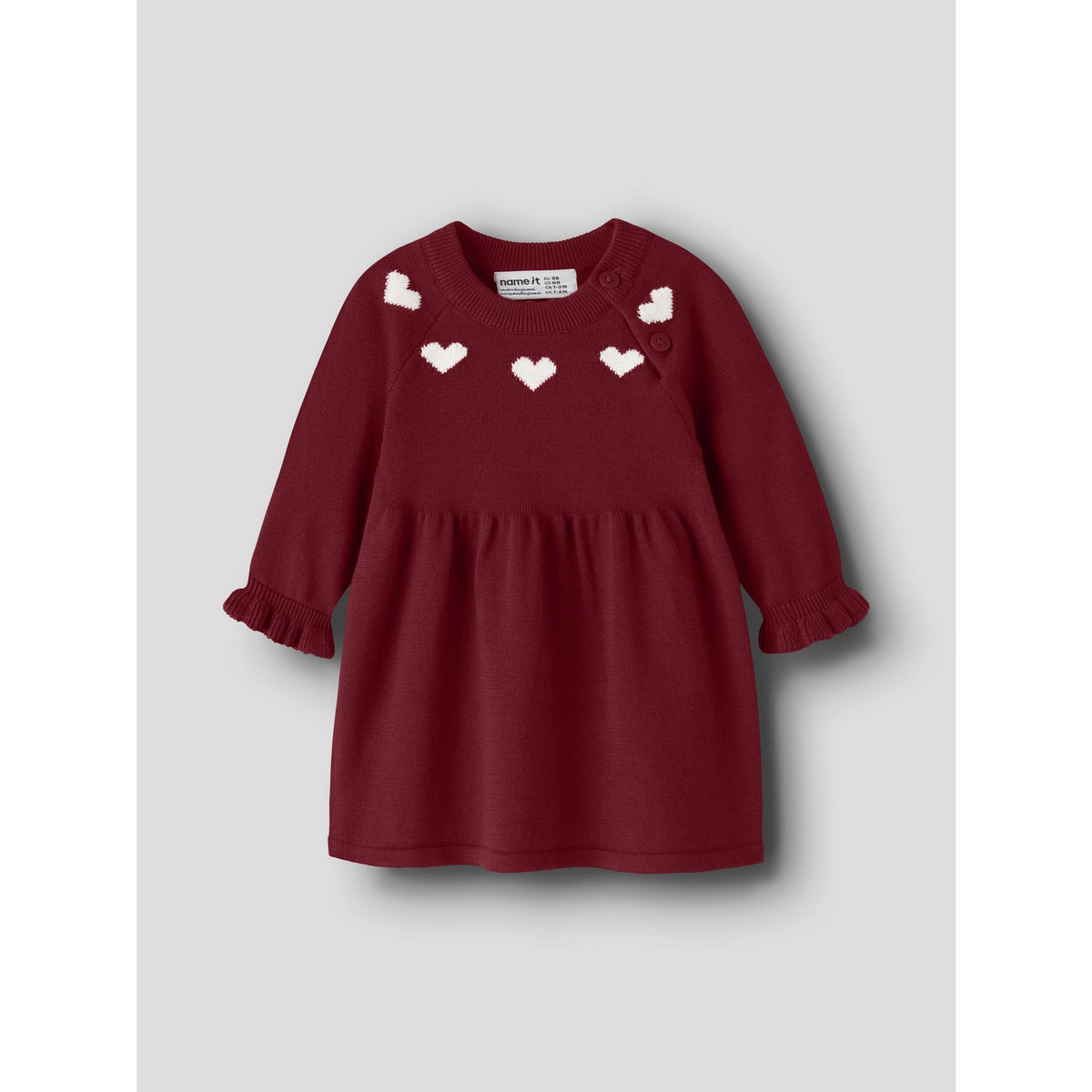 Name It Red Dahlia Nbfrisse Ls Knit Dress
