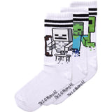 Name It Bright White Nkmnihat Minecraft 3-Pack Socks Bfu
