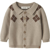 Lil'Atelier White Pepper Nbmronan Ls Knit Polo Card Lil