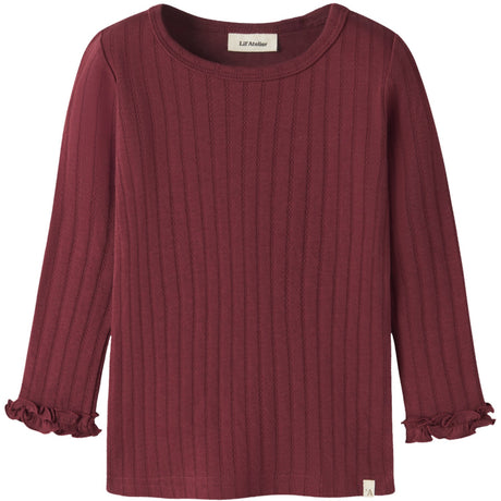 Lil'Atelier Biking Red Nmfriver Ls Slim Top Lil