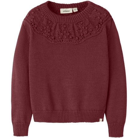 Lil'Atelier Biking Red Nmfreva Ls Loose Knit Lil