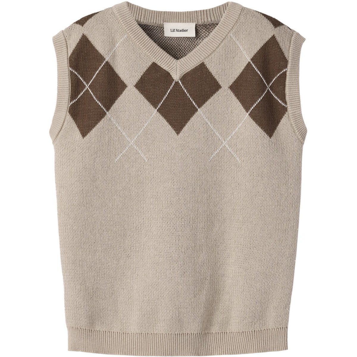 Lil'Atelier White Pepper Nmmronan Knit Vest Lil