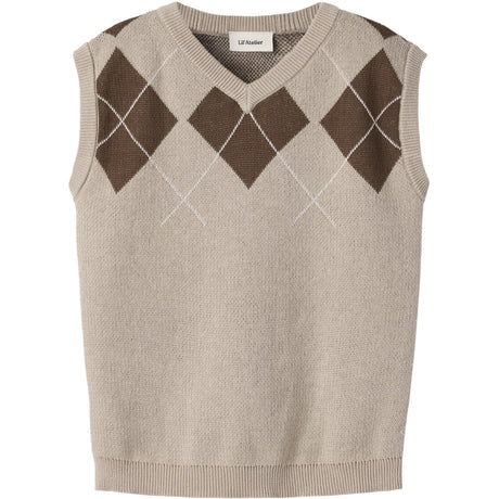 Lil'Atelier White Pepper Nmmronan Knit Vest Lil
