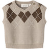 Lil'Atelier White Pepper Nbmronan Knit Vest Lil