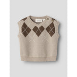 Lil'Atelier White Pepper Nbmronan Knit Vest Lil