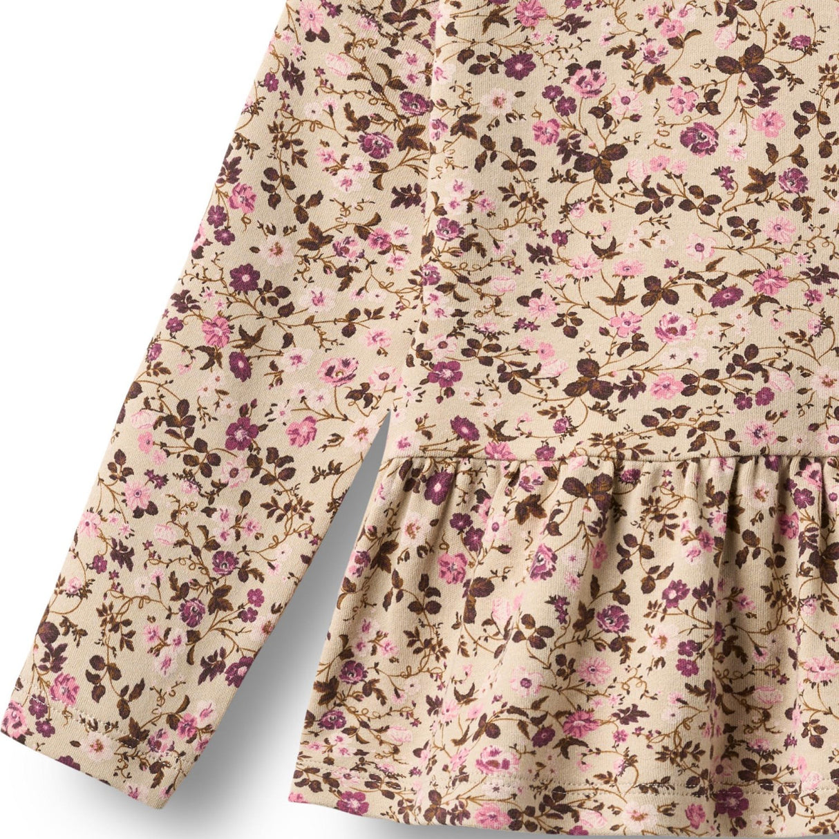 Wheat Soft Sand Flower Wine Blouse Carolina