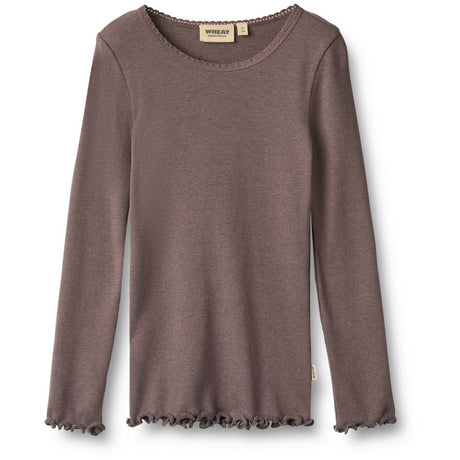 Wheat Plum Truffle Rib Blouse Reese