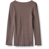 Wheat Plum Truffle Rib Blouse Reese