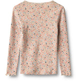 Wheat Grey Cloud Flowers Blouse Eja