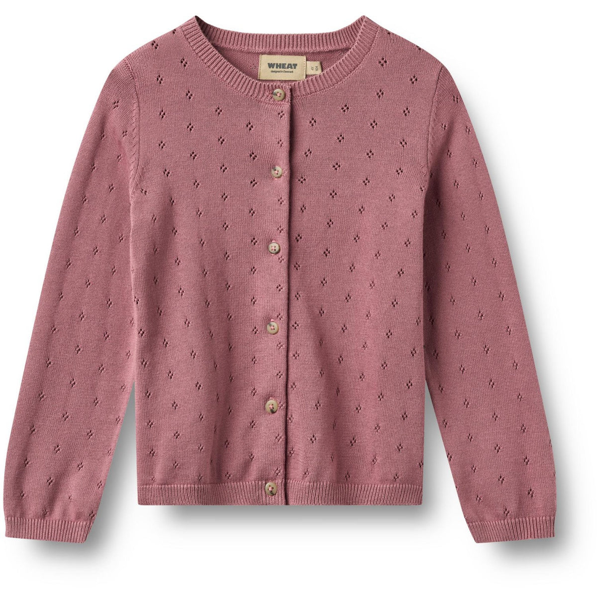 Wheat Warm Lilac Knit Cardigan Maia