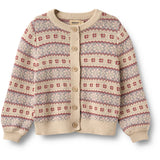 Wheat Offwhite Jacquard Cardigan Vikki