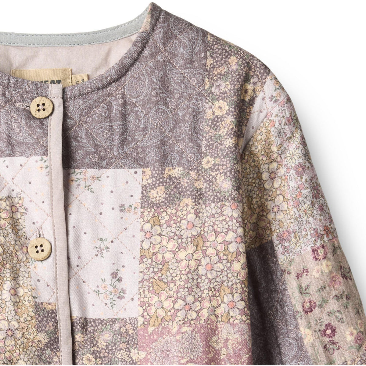 Wheat Patchwork Flowers Quilt Jacket Ima