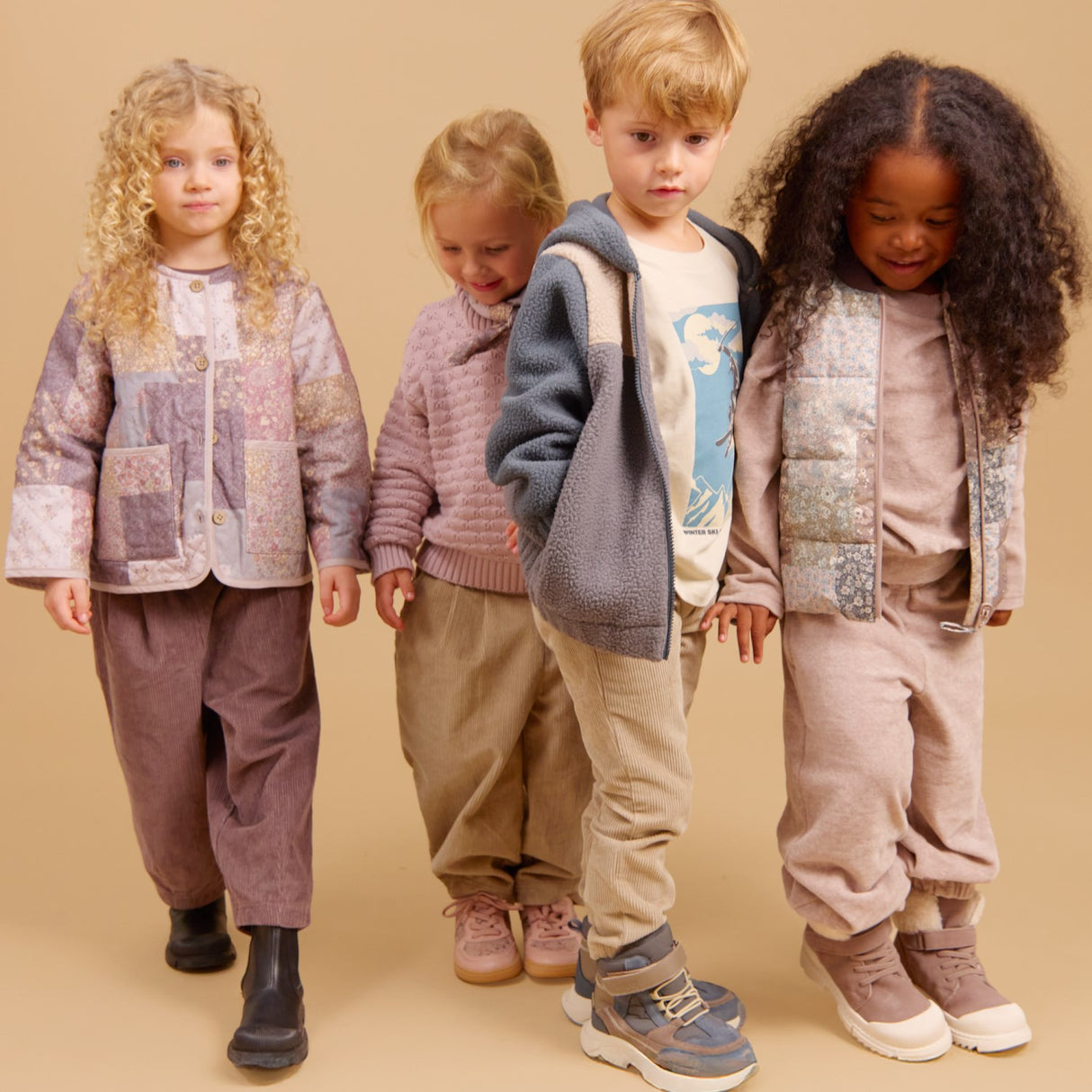 Wheat Patchwork Flowers Quilt Jacket Ima