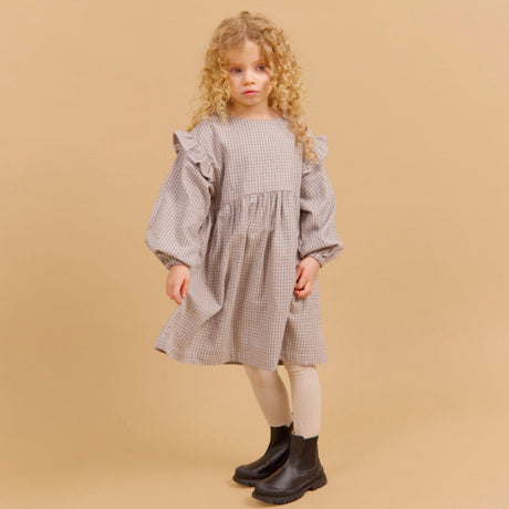 Wheat Greybrown Check Dress Gro