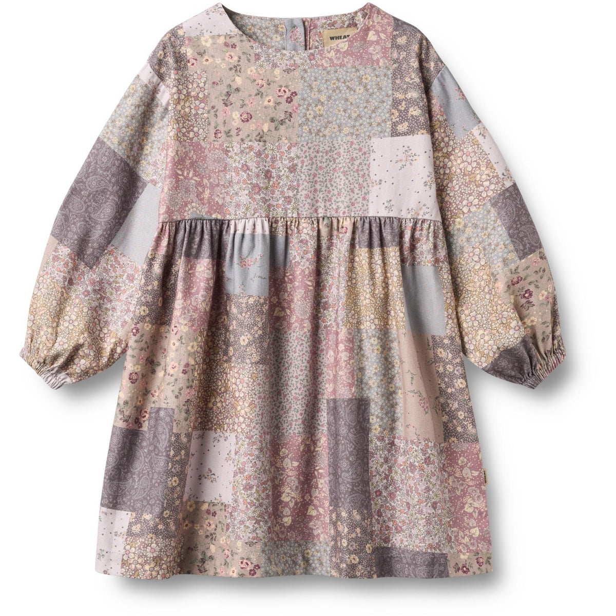 Wheat Patchwork Flowers Dress L/S Herdis