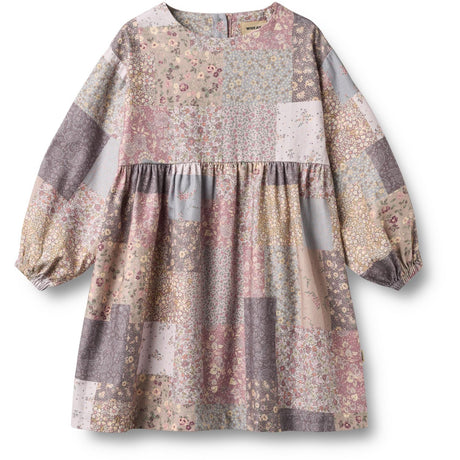 Wheat Patchwork Flowers Dress L/S Herdis