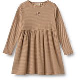 Wheat Warm Hazel Stripe Jersey Dress L/S Embroidery Sessa