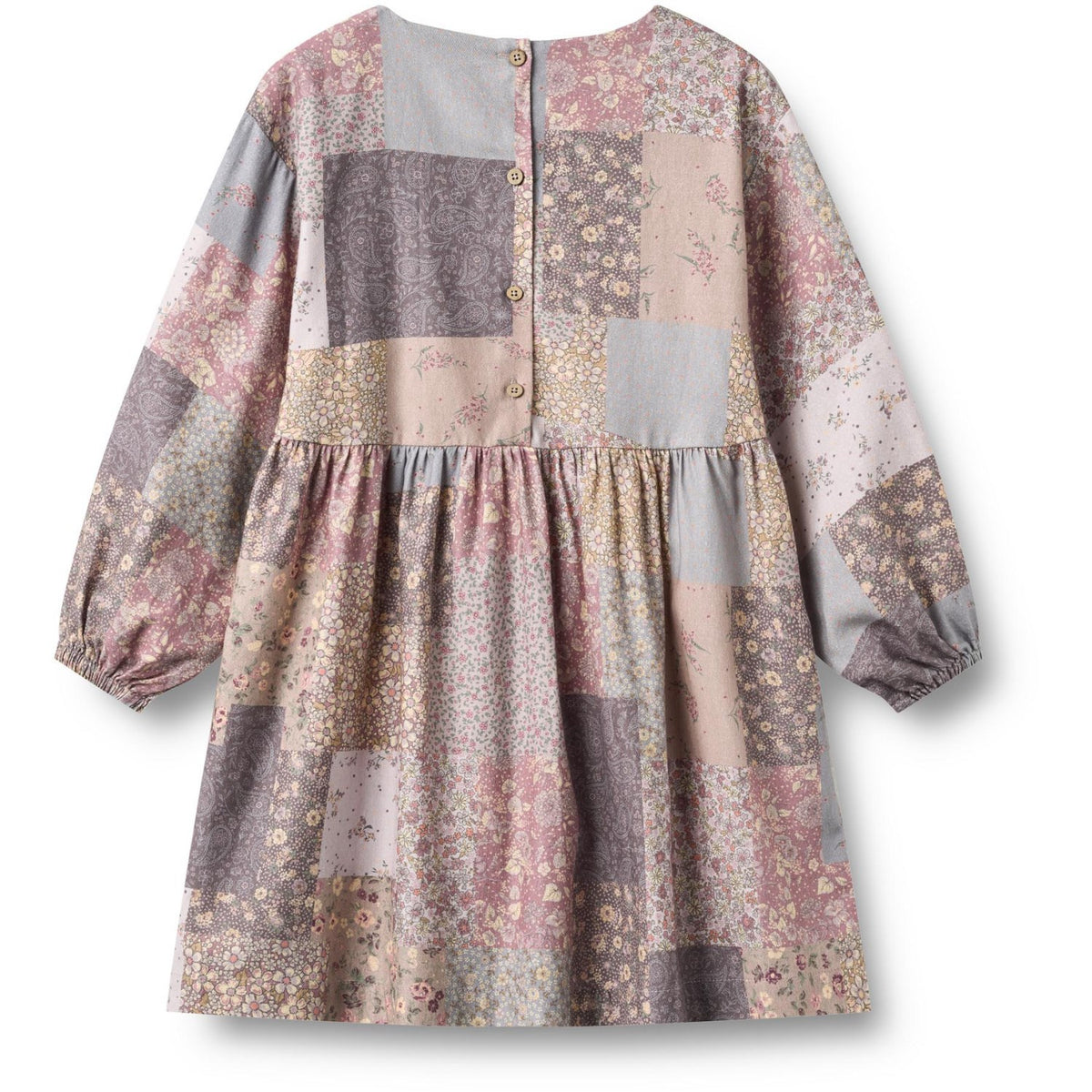 Wheat Patchwork Flowers Dress L/S Herdis