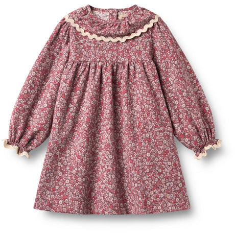 Wheat Grape Flowers Dress L/S Collar Elvira