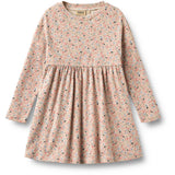 Wheat Grey Cloud Flowers Jersey Dress L/S Emmy