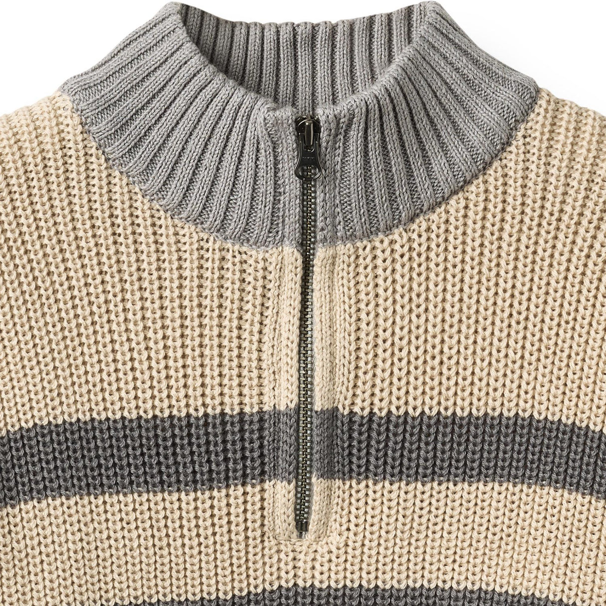Wheat Dry Wood Half Zip Jumper L/S Simo
