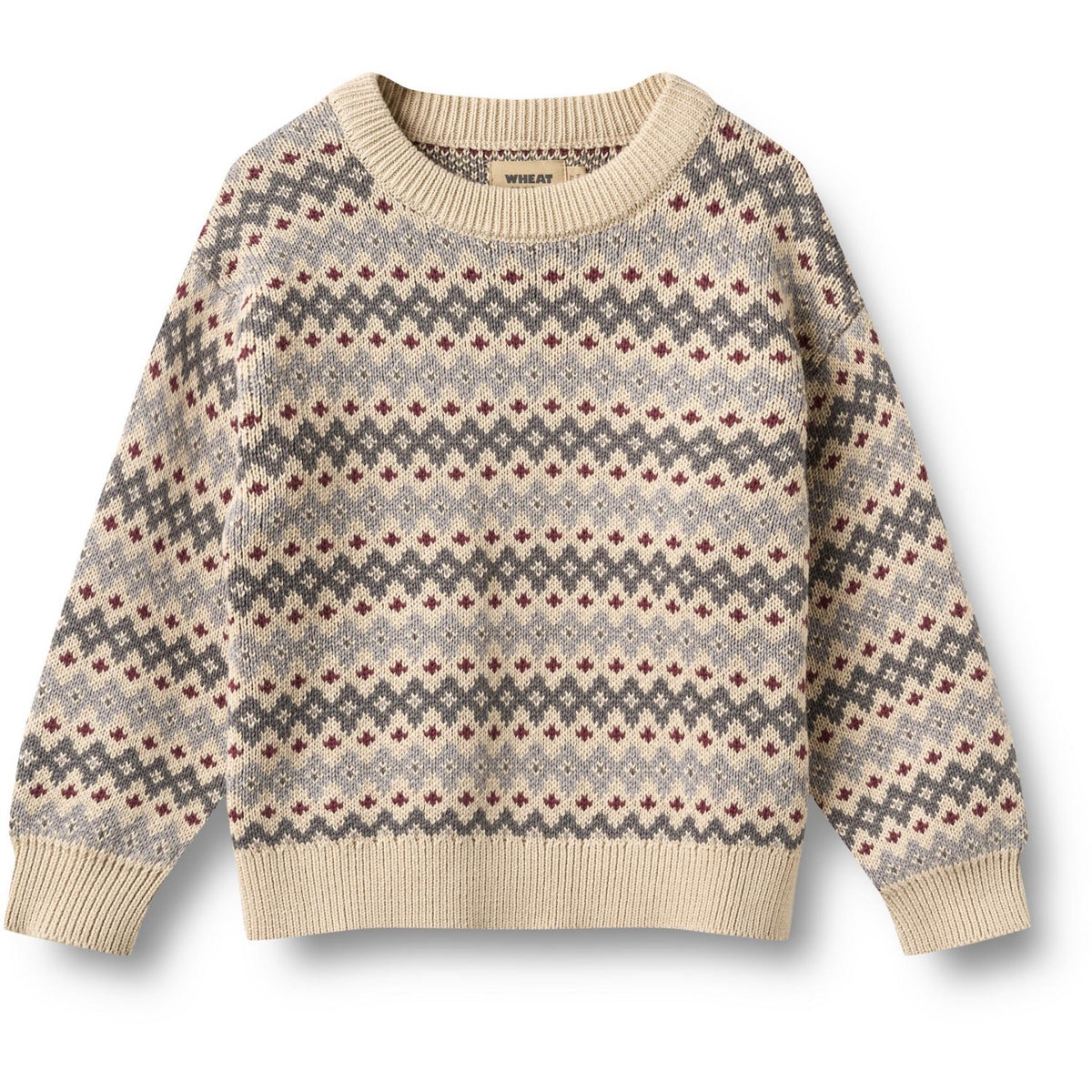 Wheat Flint Jacquard Pullover Harlow