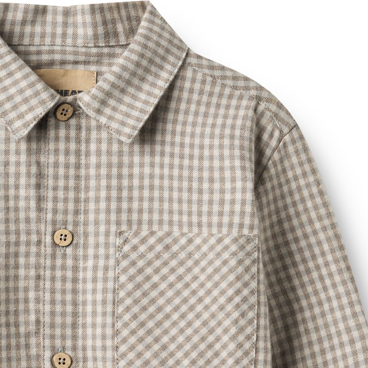 Wheat Greybrown Check Shirt L/S Oscar