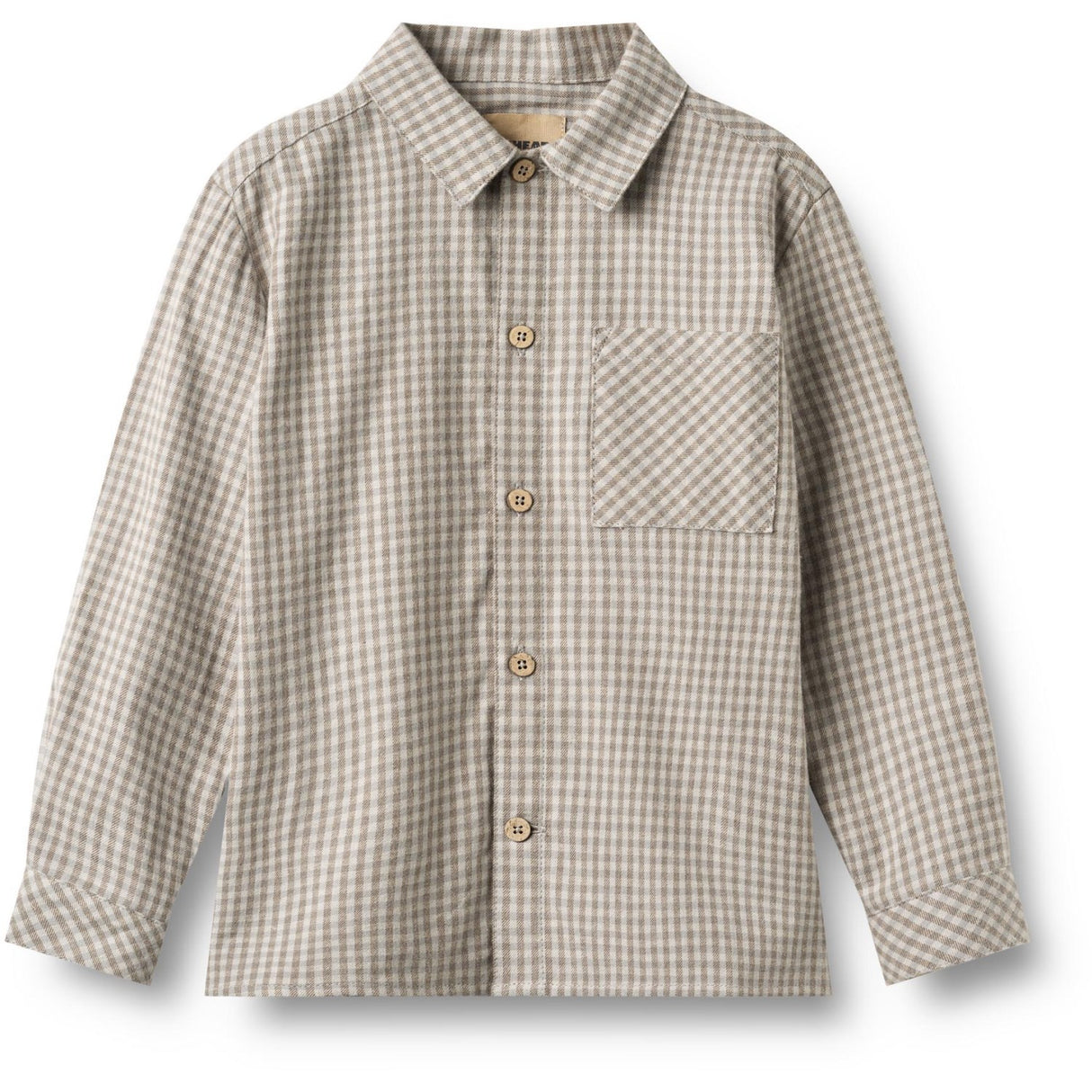 Wheat Greybrown Check Shirt L/S Oscar