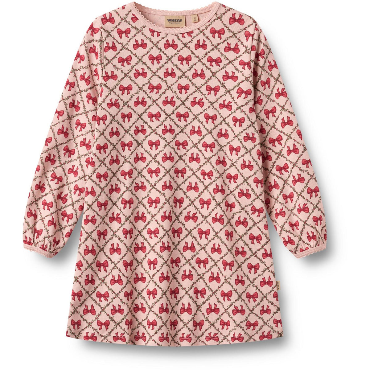 Wheat Dim Rose Bows Nightgown Elinor