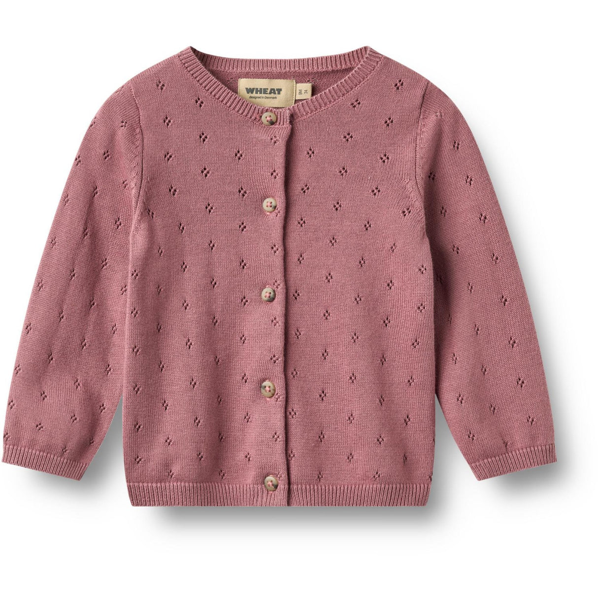 Wheat Warm Lilac Knit Cardigan Maia