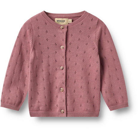 Wheat Warm Lilac Knit Cardigan Maia