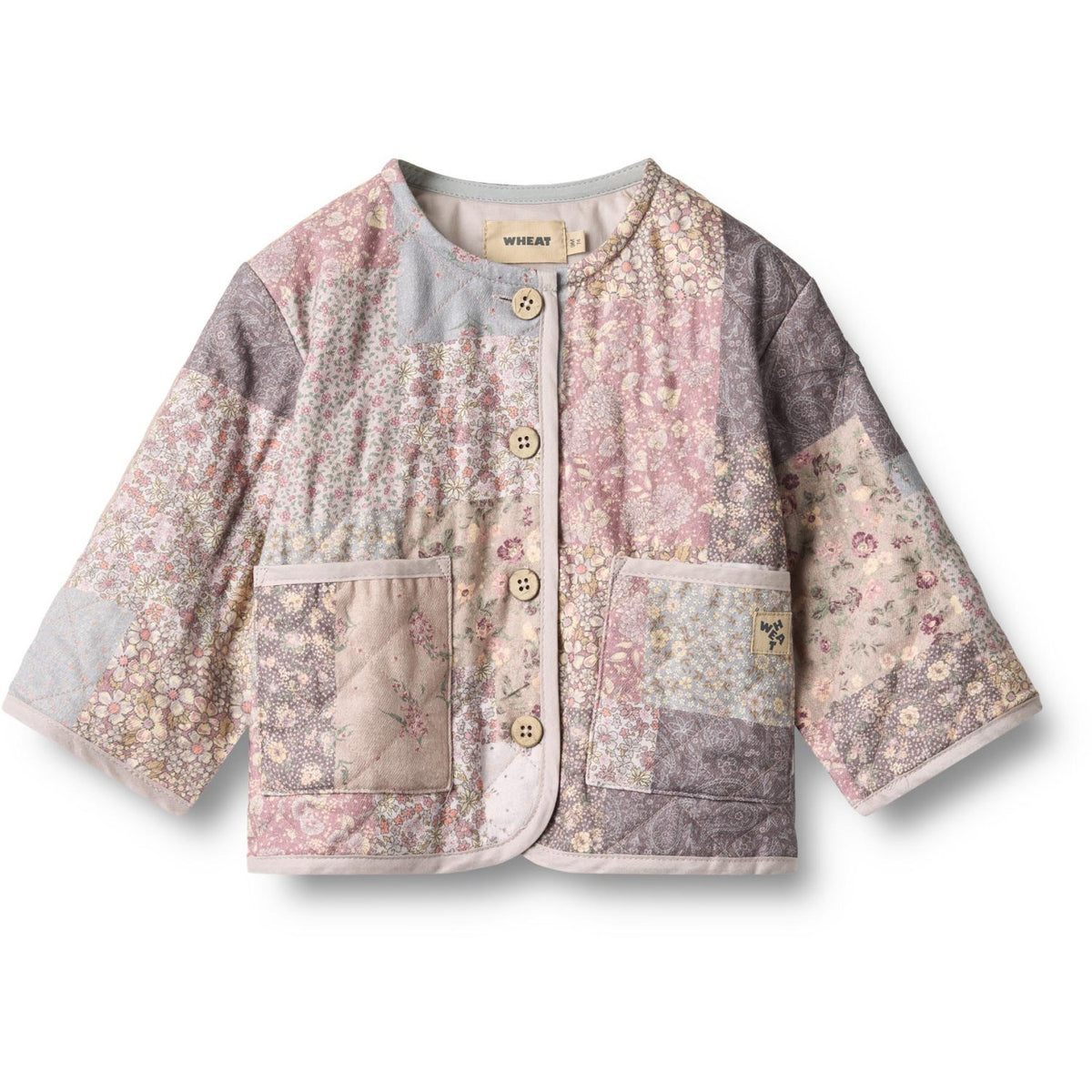 Wheat Patchwork Flowers Quilt Jacket Ima