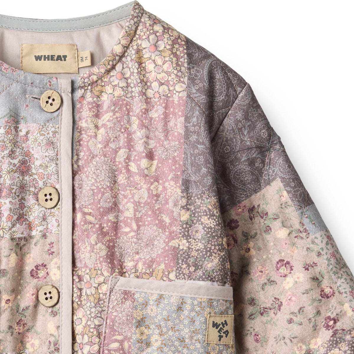 Wheat Patchwork Flowers Quilt Jacket Ima