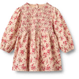 Wheat Almond Peach Flowers Dress L/S Sylvia