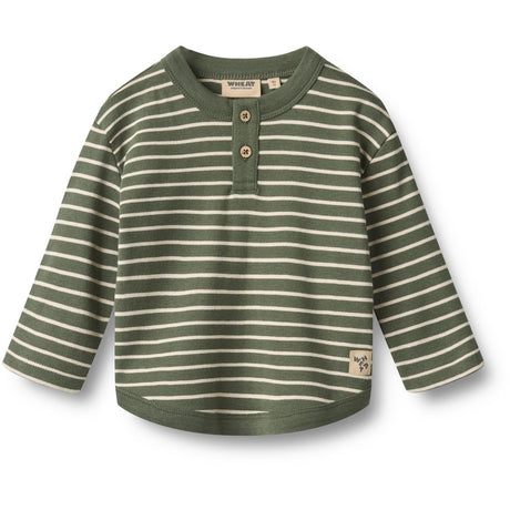 Wheat Dark Green Stripe Blouse Osvald