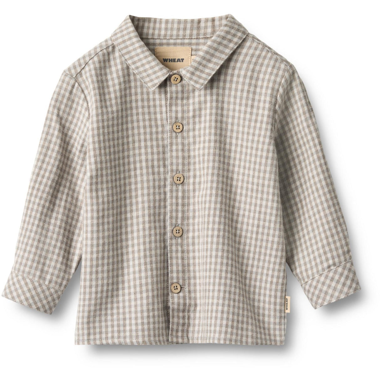 Wheat Greybrown Check Shirt L/S Oscar