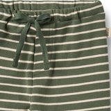 Wheat Dark Green Stripe Jersey Pants Manfred