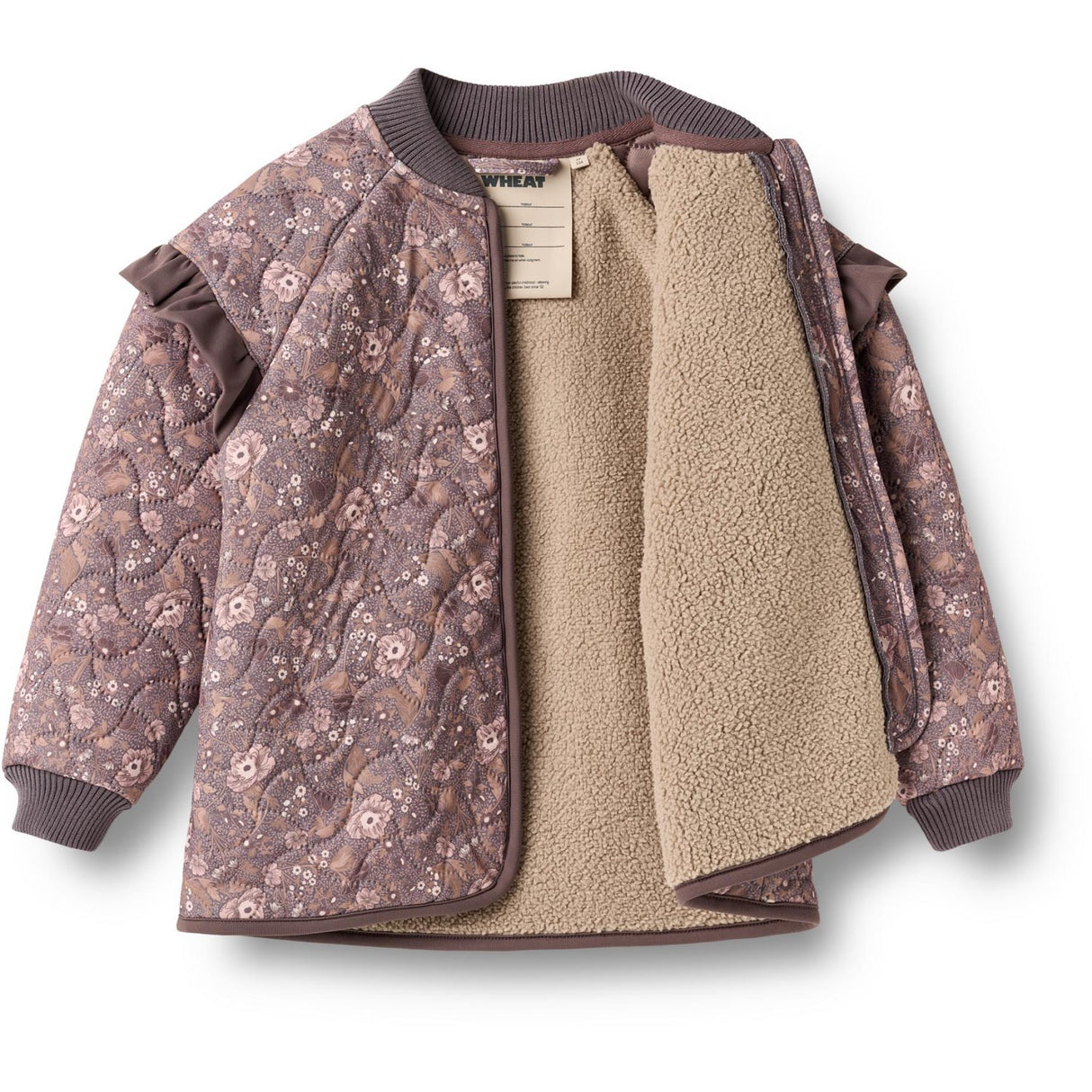 Wheat Purple Stone Flowers Thermo Jacket Ellas
