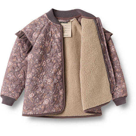 Wheat Purple Stone Flowers Thermo Jacket Ellas