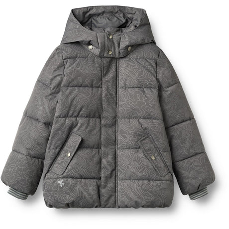 Wheat Dark Reflective Map Puffer Jacket Gael