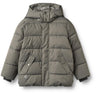 Wheat Grey Metal Puffer Jacket Gael