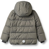 Wheat Grey Metal Puffer Jacket Gael