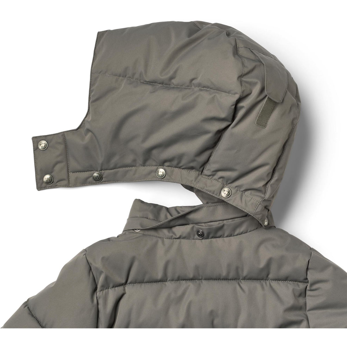 Wheat Grey Metal Puffer Jacket Gael