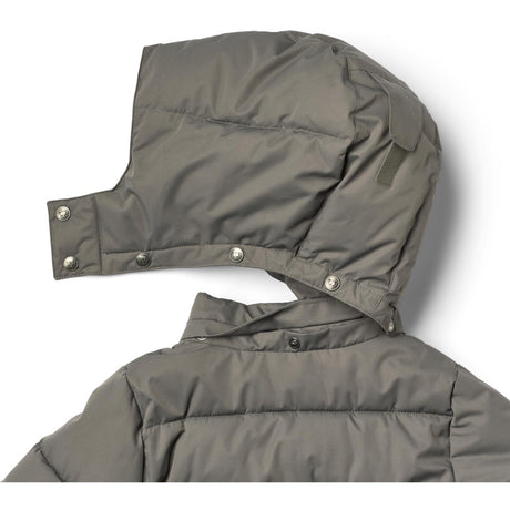 Wheat Grey Metal Puffer Jacket Gael