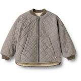 Wheat Brown Stripe Reversible Thermo Jacket Lake