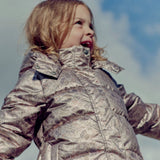 Wheat Golden Flowers Puffer Coat Yrsa