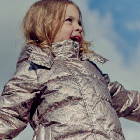 Wheat Golden Flowers Puffer Coat Yrsa